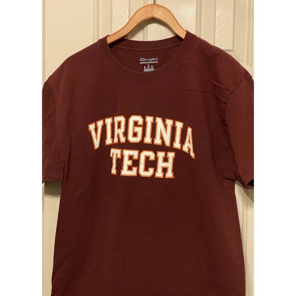 Virginia Tech Hokies Maroon S/S T-Shirt Men's Size L Champion NCAA - Picture 3 of 6